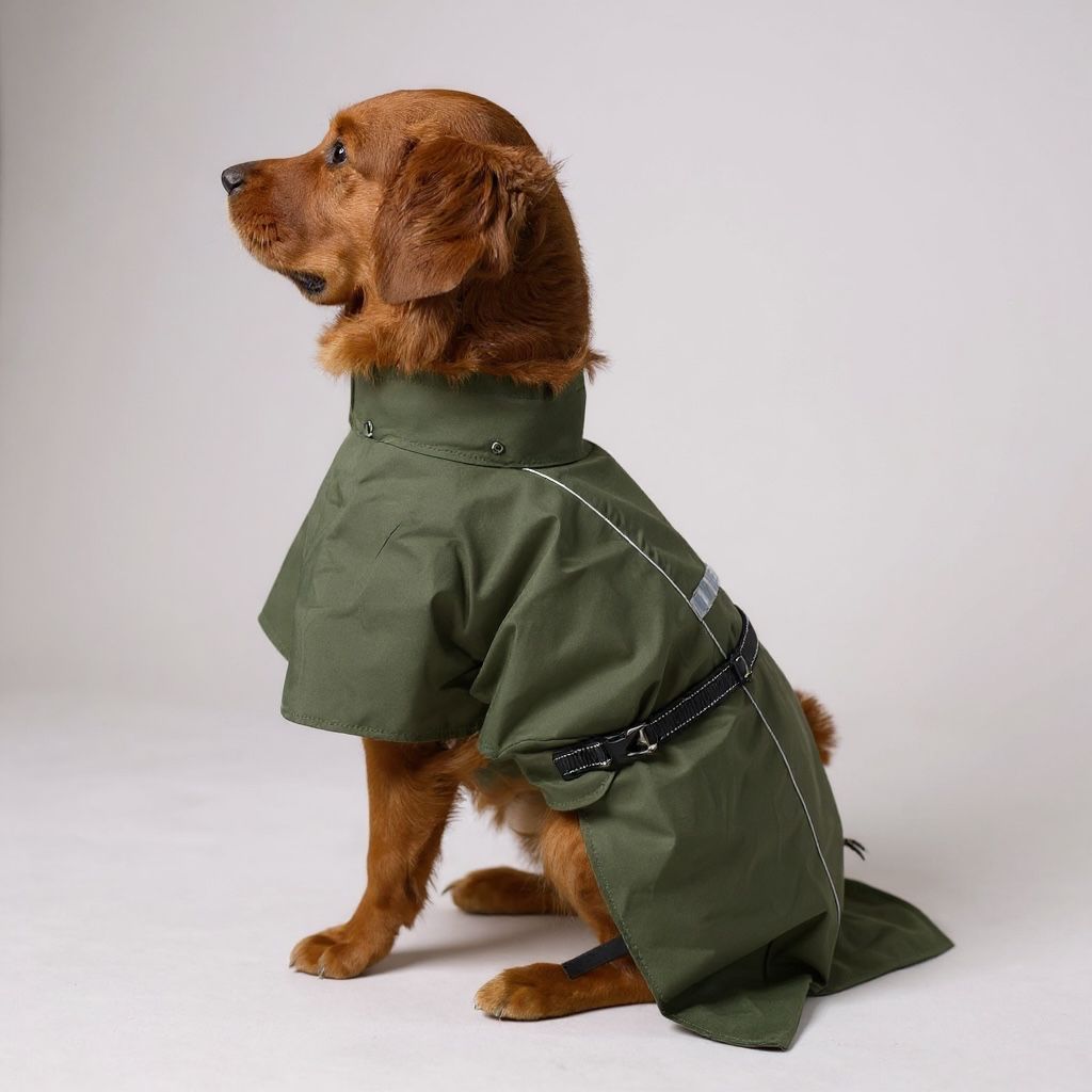 Premium Dog Raincoat with Detachable Transparent Head Cover