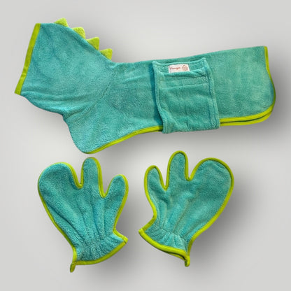Dino Soft Bathrobes and Mittens