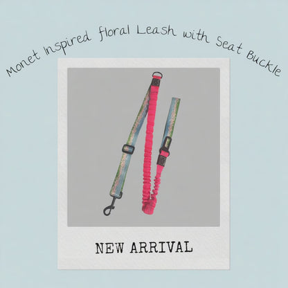 Floral Leash with Seat Buckle