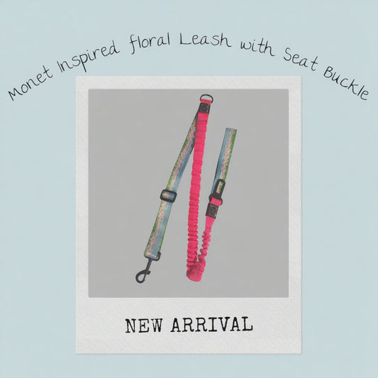 Floral Leash with Seat Buckle